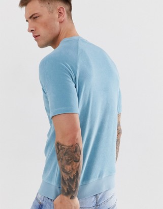 ASOS DESIGN super heavyweight t-shirt in towelling with embroidered design