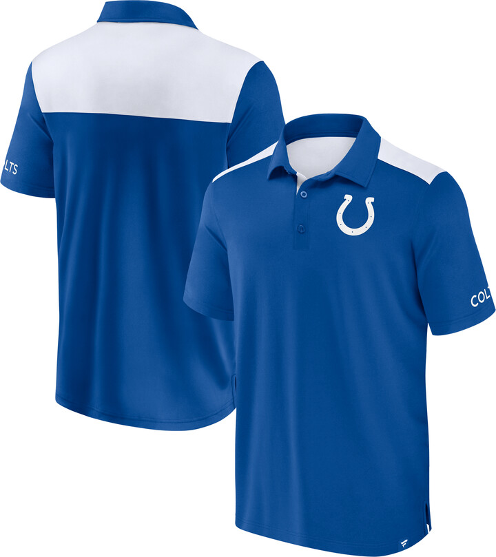 Men's Fanatics Royal/White Indianapolis Colts Colorblock Polo