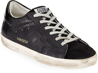 golden goose superstar tonal leather sneakers