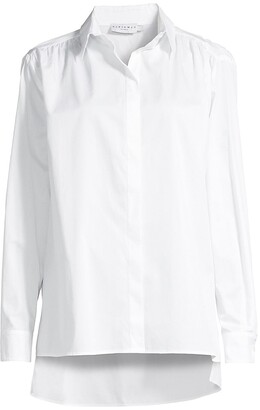 white button down tunic dress