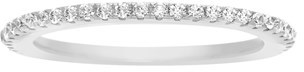 Bliss 18k White Gold Sterling Silver Cz Ring Size 6.