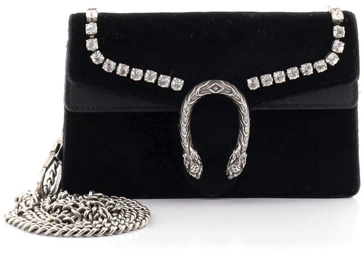 Gucci Dionysus Bag Crystal Embellished Velvet Super Mini - ShopStyle  Clutches