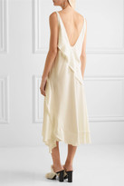 Thumbnail for your product : Cédric Charlier Crepe De Chine Midi Dress - Off-white