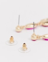 Thumbnail for your product : Accessorize Exclusive jewel drop earring in pink
