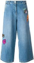 Kenzo patch detail cropped jeans 