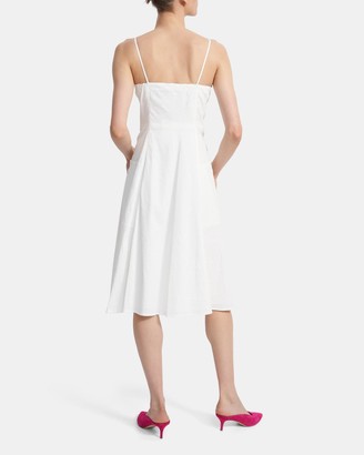 theory white linen dress