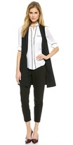 Thumbnail for your product : Alice + Olivia Long Shawl Collar Vest