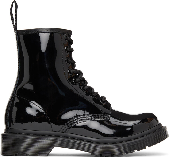 dr martens black shiny