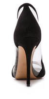 Thumbnail for your product : Casadei Mesh & Suede Booties