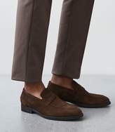 Thumbnail for your product : Reiss ALTEN SUEDE PENNY LOAFER Cognac