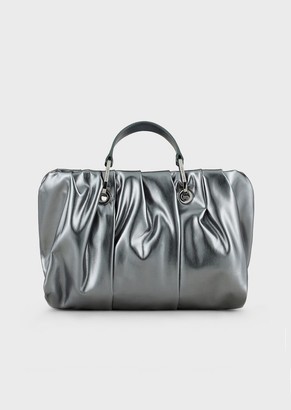 Emporio Armani Myea Bag Small Pleated Shopper Bag