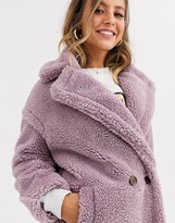 Thumbnail for your product : Qed London double breasted teddy coat