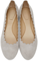 Thumbnail for your product : Chloé Grey Suede Lauren Ballerina Flats