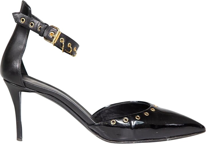 Giuseppe Zanotti Black Patent Eyelet Studded Pumps Size It 41