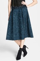 Thumbnail for your product : Nordstrom ASTR Textured Jacquard High Rise Midi Skirt Exclusive)