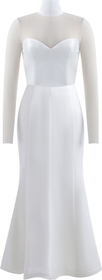 Iellele White Noel Long Transformer Set Quattro Piece Modular Dress