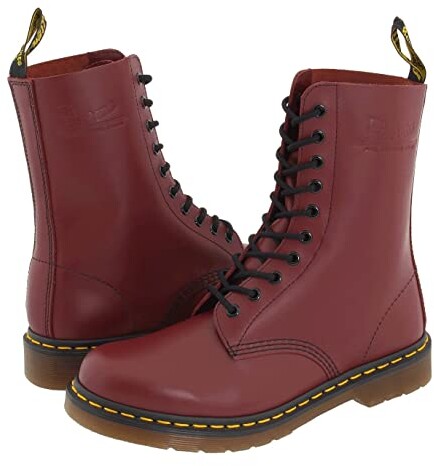 red dm boots
