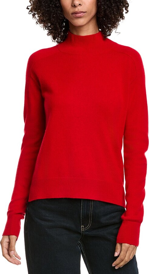 InCashmere Mock Neck Cashmere Sweater