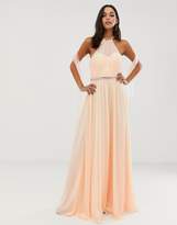 Thumbnail for your product : Forever Unique sheer overlay maxi dress-Pink