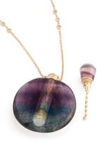 Thumbnail for your product : Jacquie Aiche Diamond & Fluorite Necklace - Womens - Purple