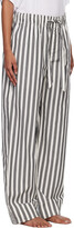 Thumbnail for your product : Tekla White & Black Relaxed-Fit Pyjama Pants