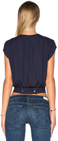 Thumbnail for your product : L'Agence T Lee Criss Cross Cropped Blouse