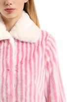 Thumbnail for your product : Marco De Vincenzo Striped Faux Fur Coat