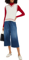 Thumbnail for your product : Maje Cropped High-rise Wide-leg Jeans