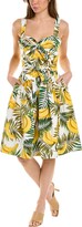 Thumbnail for your product : Oscar de la Renta Sweetheart Banana Print A-Line Dress