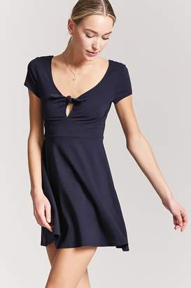 Forever 21 Tie-Front Cutout Mini Dress