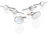 Thumbnail for your product : David Donahue Sterling Silver & Mother Of Pearl Stud Set