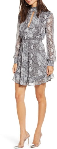 WAYF x Influencers Smocked Waist Long Sleeve Minidress - ShopStyle Dresses