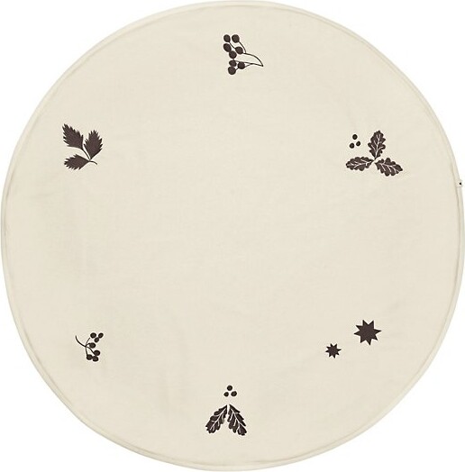 ferm LIVING Oak Christmas Tree Blanket in Cream