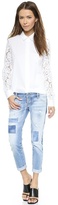 Thumbnail for your product : DKNY Long Sleeve Shirt with Lace Sleeves