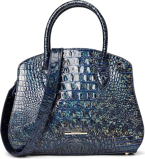 Brahmin Rosetta Cross Body Women's Handbags Royal Blue Leather