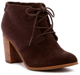 Toms Lunata Lace-Up Suede & Wool Bootie