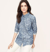 Thumbnail for your product : LOFT Shadow Floral Softened Shirt
