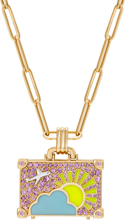 Nevernot Cotton Candy 14K Yellow Gold Sapphire Necklace