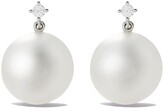 Thumbnail for your product : TASAKI 18kt white gold Mabe pearl and diamond earrings