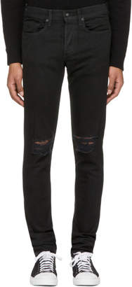 Rag & Bone Black Standard Issue Fit 1 Holes Jeans