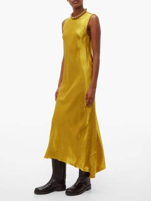 Ann Demeulemeester Open Back Satin Dress - Womens - Yellow