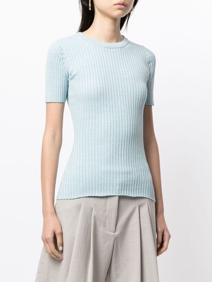 ANNA QUAN rib-knit cotton T-shirt