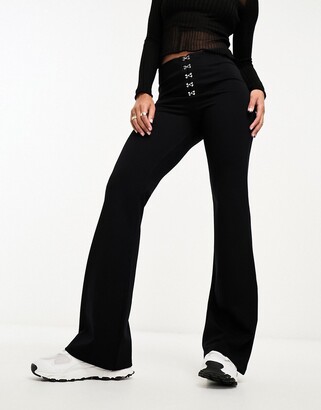 Designer Black Flare Trousers