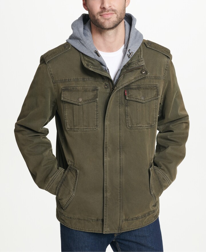 Levi Olive Hood Jacket | ShopStyle