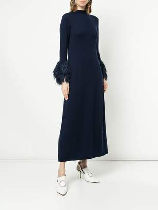 Rosie Assoulin fringed cuff knitted dress