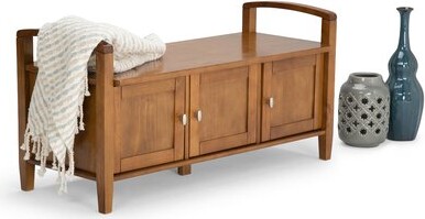 Lark Manor Nortonville Solid Wood Cabinet Storage Bench - ShopStyle