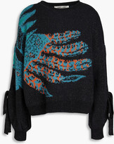 Thumbnail for your product : Diane von Furstenberg Jasleen metallic jacquard-knit wool sweater