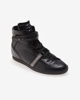 Thumbnail for your product : Barbara Bui Snakeskin High-top Sneaker: Black