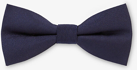 The Kooples Mens Navy Ribbed Silk Bow Tie 1 Size
