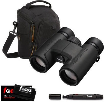 Nikon Inc Nikon Prostaff P7 8X42 Binoculars and Black Camera Shoulder Bag Bundle